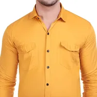 VESLOO WILLOW Men Solid Slim Fit Cotton Casual Shirt with Spread Collar  Full Sleeves-thumb2