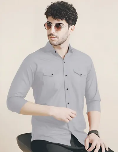 Classic Solid Casual Shirts for Men