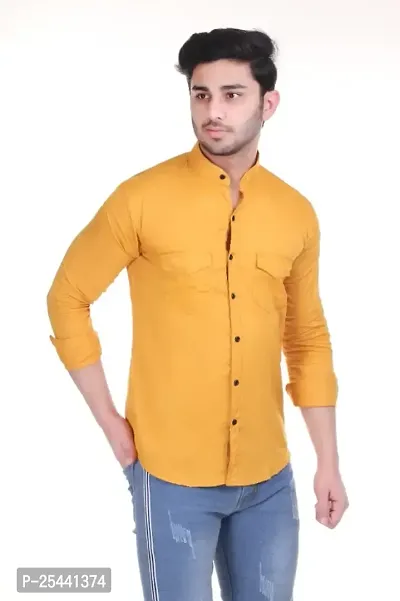 Classic Cotton Long Sleeves Solid For Men-thumb3