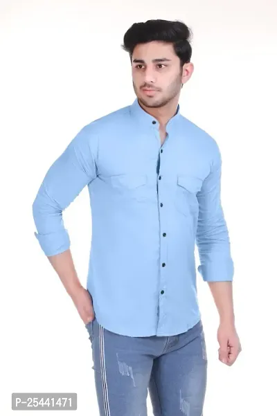 Classic Cotton Long Sleeves Solid For Men-thumb3