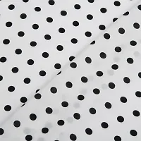 Trendy Polka Dots Printed Poly Crepe Fabric for Women (2.5 M)-thumb3