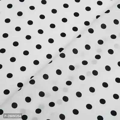 Trendy Polka Dots Printed Poly Crepe Fabric for Women (2.5 M)-thumb4