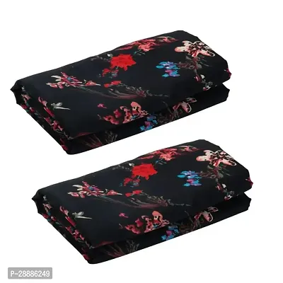 Combo for Women Ethnic Wear 1 Unit (2.5 M) Unstitched Poly Crepe Floral Printed Soft and Light Weight Fabric Material for Garments, Gowns, Night Suits and Dresses-thumb0