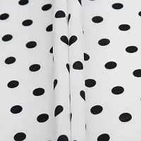 Trendy Polka Dots Printed Poly Crepe Fabric for Women (2.5 M)-thumb1