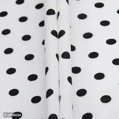 Trendy Polka Dots Printed Poly Crepe Fabric for Women (2.5 M)-thumb2