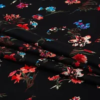 Combo for Women Ethnic Wear 1 Unit (2.5 M) Unstitched Poly Crepe Floral Printed Soft and Light Weight Fabric Material for Garments, Gowns, Night Suits and Dresses-thumb1