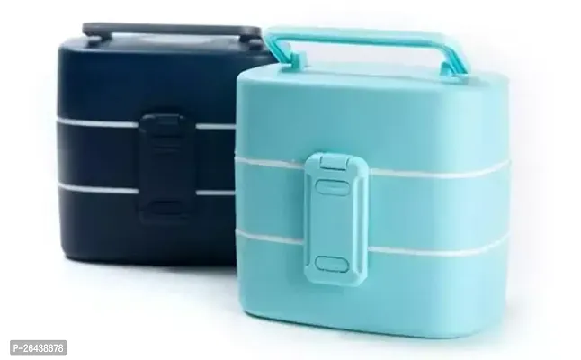 Super Flexible Lunch Container Combinations There Are 4 Separate Removable Bento Box To Be Combined Into 3 Or 2 Layers Pack Of 1