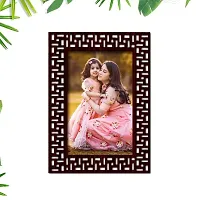 Expleasia LaserD10 Wooden Photo Frame |Wall  Table Top Wooden Photo Frame | Picture Photo Frame - (Brown)-thumb2