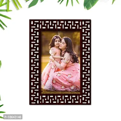 Expleasia LaserD10 Wooden Photo Frame |Wall  Table Top Wooden Photo Frame | Picture Photo Frame - (Brown)-thumb3