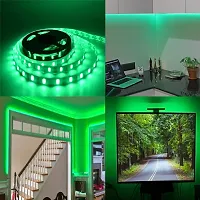 Expleasia LEDs 5 m Strip Lights (Pack of 1) | Indoor  Outdoor Decorative |120 LED/Mtr with Adaptor (Green)-thumb1