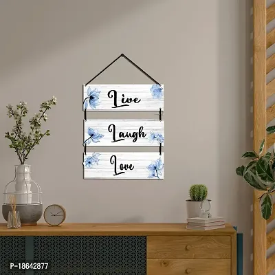 EXPLEASIA Wall Hanging Wooden Art Decoration Item for Home | Office | Living Room | Bedroom | Decoration Items | Motivational quotes decor| Gift Items (Blue)-thumb3