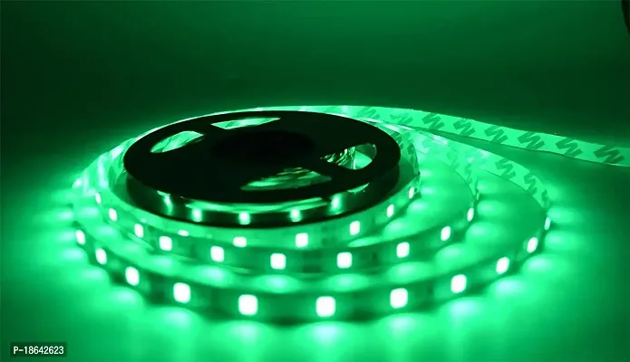 Expleasia LEDs 5 m Strip Lights (Pack of 1) | Indoor  Outdoor Decorative |120 LED/Mtr with Adaptor (Green)-thumb0