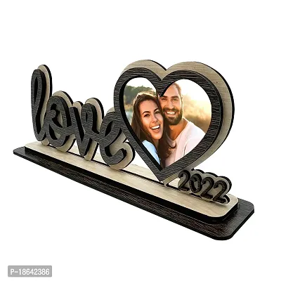 Expleasia Wooden valentine Photo Frame Showpiece for couple, boyfriend, girlfriend, wife, husband or Special occasion, Anniversary, Valentine, and Birthday, Best for Gifting-thumb4