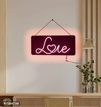 EXPLEASIA Love Neon LED Light Sign for Room Decoration Accessory, Table Decoration, Gifts, Night Light (Neon Love 3)-thumb2