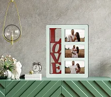 EXPLEASIA Valentine Special Wooden Photo frame| photo frame for wall decor| Valentine gifts | Birthday Gifts| Gifts Items (White(4x6))-thumb1