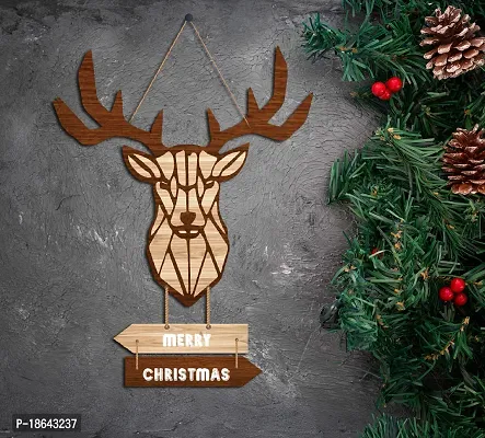 EXPLEASIA Decorative Wall Hanging Wooden Art Decoration Item for Home | Office | Living Room | Bedroom (reindeer)-thumb3