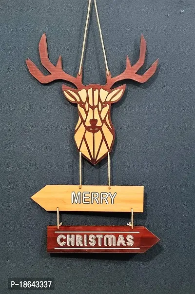 EXPLEASIA Decorative Wall Hanging Wooden Art Decoration Item for Home | Office | Living Room | Bedroom (Reindeer)