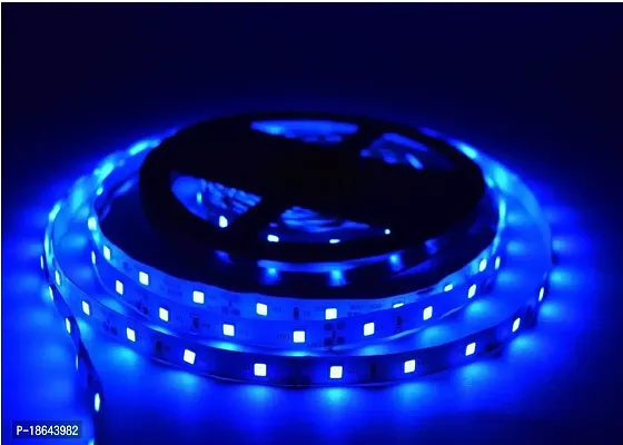 Expleasia LEDs 5 m Strip Lights (Pack of 1) | Indoor  Outdoor Decorative |120 LED/Mtr with Adaptor (Blue)-thumb0