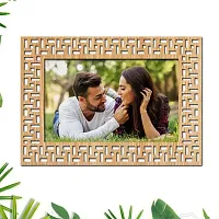 Expleasia LaserD10 Wooden Photo Frame |Wall  Table Top Wooden Photo Frame | Picture Photo Frame - (Off White)-thumb1