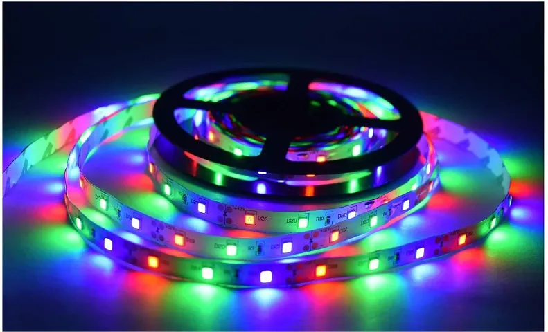 Expleasia LEDs 5 m Strip Lights (Pack of 1) | Indoor & Outdoor Decorative |120 LED/Mtr with Adaptor