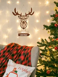 EXPLEASIA Decorative Wall Hanging Wooden Art Decoration Item for Home | Office | Living Room | Bedroom (Reindeer)-thumb1