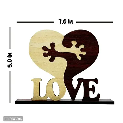 Expleasia Wooden Valentine Showpiece for Couple, Boyfriend, Girlfriend, Wife, Husband or Special Occasion, Anniversary, Valentine, and Birthday, Best for Gifting-thumb2