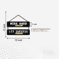 EXPLEASIA Decorative Wall Hanging Wooden Art Decoration Item for Home | Office | Living Room | Bedroom | Decoration Items | Motivational quotes decor| Gift Items (Work Hard)-thumb2