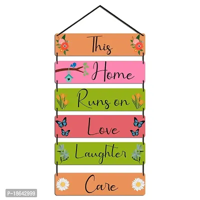 EXPLEASIA Decorative Wall Hanging Wooden Art Decoration Item for Home | Office | Living Room | Bedroom | Decoration Items |Home Decor| Gift Items (This Home Runs)-thumb0