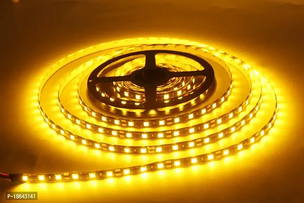 Expleasia LEDs 5 m Strip Lights (Pack of 1) | Indoor  Outdoor Decorative | 120 LED/Mtr with Adaptor (Yellow)