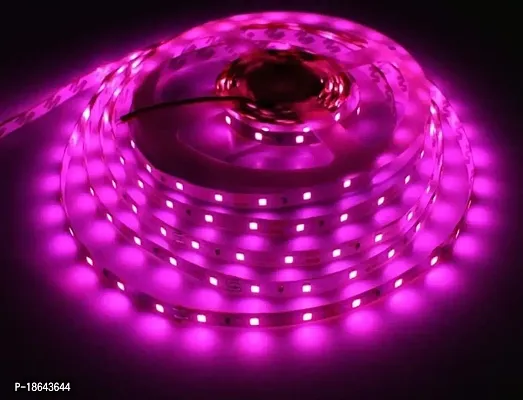 Expleasia LEDs 5 m Strip Lights (Pack of 1) | Indoor  Outdoor Decorative |120 LED/Mtr with Adaptor (Pink)-thumb0