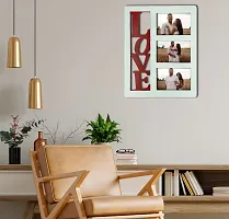 EXPLEASIA Valentine Special Wooden Photo frame| photo frame for wall decor| Valentine gifts | Birthday Gifts| Gifts Items (White(4x6))-thumb2