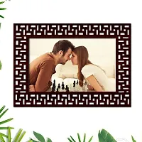 Expleasia LaserD10 Wooden Photo Frame |Wall  Table Top Wooden Photo Frame | Picture Photo Frame - (Brown)-thumb1
