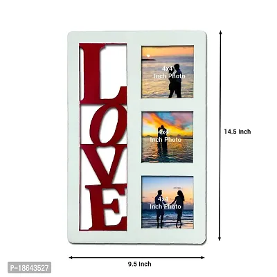 EXPLEASIA Valentine Special Wooden Photo frame| photo frame for wall decor| Valentine gifts | Birthday Gifts| Gifts Items (White)-thumb5