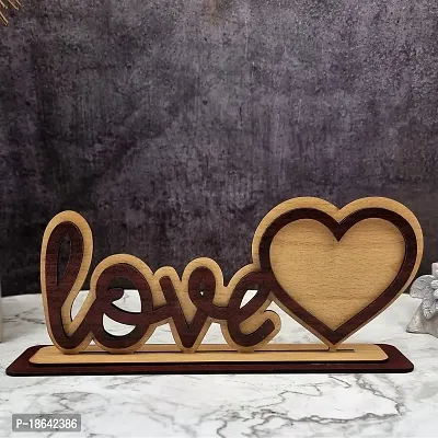Expleasia Wooden valentine Photo Frame Showpiece for couple, boyfriend, girlfriend, wife, husband or Special occasion, Anniversary, Valentine, and Birthday, Best for Gifting-thumb0