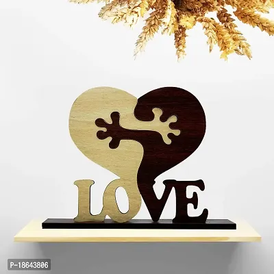 Expleasia Wooden Valentine Showpiece for Couple, Boyfriend, Girlfriend, Wife, Husband or Special Occasion, Anniversary, Valentine, and Birthday, Best for Gifting