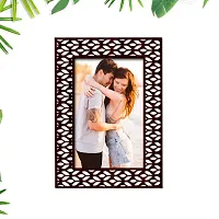 Expleasia Laser D16 Wooden Photo Frame |Wall  Table Top Wooden Photo Frame | Picture Photo Frame (Brown)-thumb2