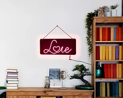 EXPLEASIA Love Neon LED Light Sign for Room Decoration Accessory, Table Decoration, Gifts, Night Light (Neon Love 3)-thumb2