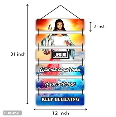 EXPLEASIA Decorative Wall Hanging Wooden Art Decoration Item for Home | Office | Living Room | Decoration Items| Home Decor| Gifts| Wall Art | Wall Decoration | Gift items (Jesus)-thumb2