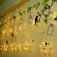 Expleasia Star Fountain Rice Light for Wall Decor| Home Decoration| Diwali Item| Christmas Item| Indoor  Outdoor Decoration Item| | Festival Item | 2.49 Mtr Length |138pcs LED (Yellow)-thumb1