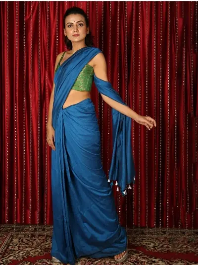 New In Khadi Cotton Saree without Blouse piece 