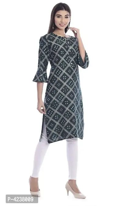 Women Printed Rayon Straight Kurta