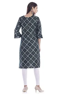 Women Printed Rayon Straight Kurta-thumb1