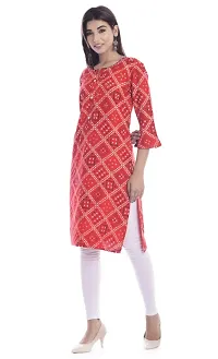 Women Printed Rayon Straight Kurta-thumb1