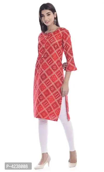 Women Printed Rayon Straight Kurta-thumb2