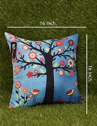 b7 CREATIONS Jute 100Tc Cushion Covers, 16X16 Inches, Multicolour, Set Of 5 Pieces(Jute)-thumb1