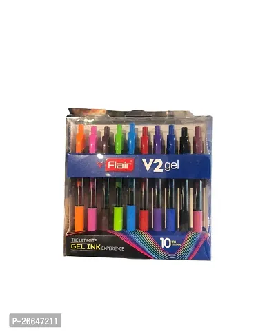 Gel Pen Pack of 10 Multicolor-thumb0