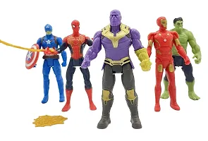 PH Avenger Toy Set Superhero Avenger Toy Set of 5 Super Hero Action Figure (Pack of 5)-thumb1