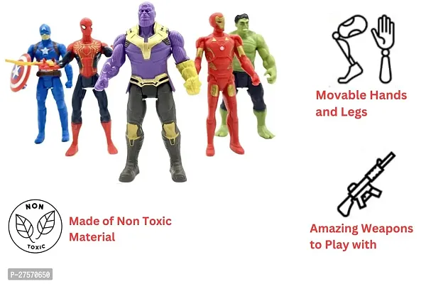 PH Avenger Toy Set Superhero Avenger Toy Set of 5 Super Hero Action Figure (Pack of 5)-thumb3