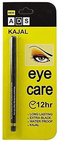 ADS Kajal Pencil - Kajal for Eye Waterproof Black Combo Pack Colossal Super Black Colour (Pack of Four)-thumb1