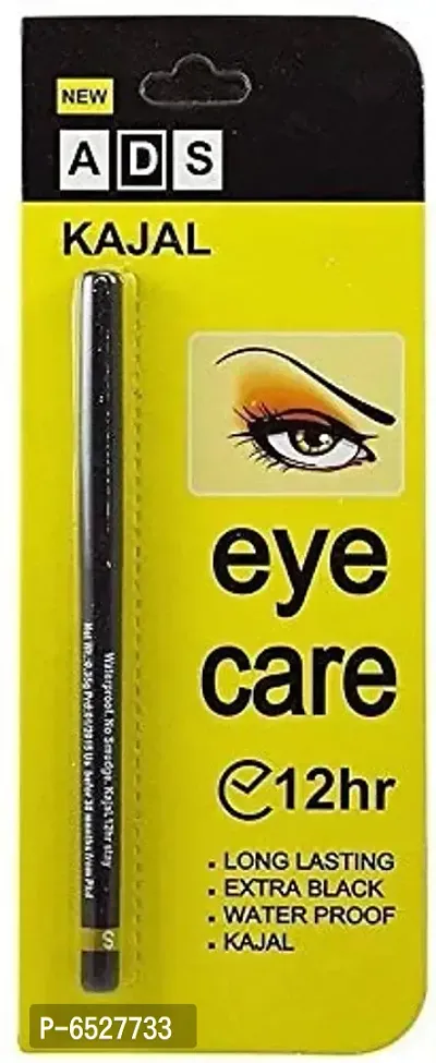 ADS Kajal Pencil - Kajal for Eye Waterproof Black Combo Pack Colossal Super Black Colour (Pack of Four)-thumb2